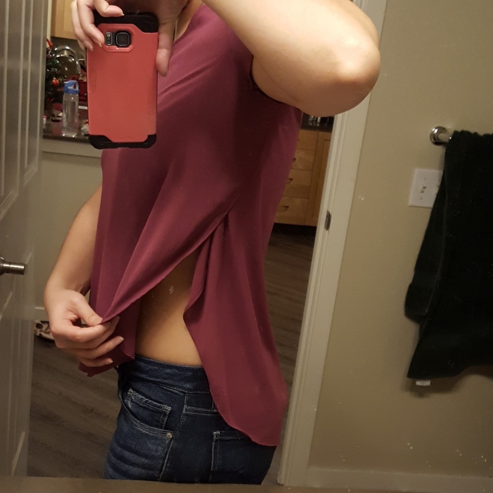 Lush Purple Side Slit Top - Picture 4 of 7